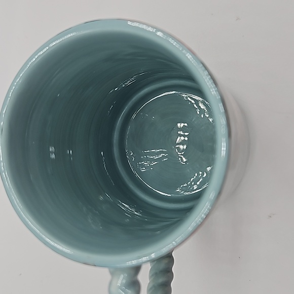 Pluma mug iris blue motif w/bird NIB - Picture 4 of 6